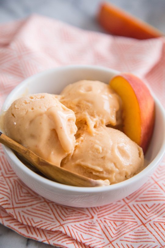 Fresh Peach Frozen Yogurt Recipe Desserts Corner