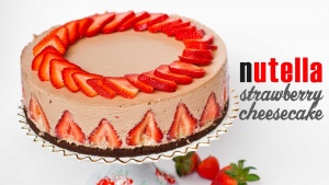 The Ultimate Strawberry Nutella Cheesecake